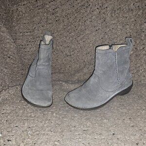 UGG-Neevah-Gray Suede/Shearling Lined-Side Zip Booties-Sz 7-Excellent  Excellent